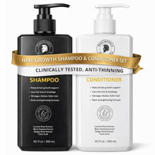 Load image into Gallery viewer, Hair Growth Shampoo and Conditioner Set: Sulfate Free Hair Growth Root Activator Thickening Shampoo for Hair Loss and Thinning Hair - Hair Loss RegrowthTreatments for Women Men